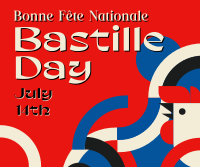 Bastille Day Geometric Facebook Post