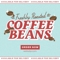 Minimalist Coffee Bean Delivery Instagram Post Design