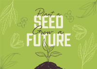 Earth Day Seed Planting Postcard