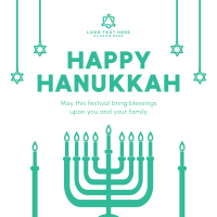 Hanukkah Festival  Instagram Post Design