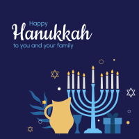 Magical Hanukkah Linkedin Post Design