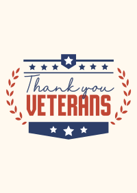 Thank you Veterans Wreath Poster