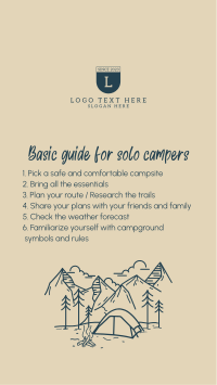 Guide for Solo Campers Facebook Story