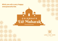 Celebrate Eid Mubarak Postcard Design