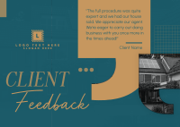 Elegant Real Estate Feedback Postcard