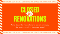 Minimalist Closed for Renovations Animation