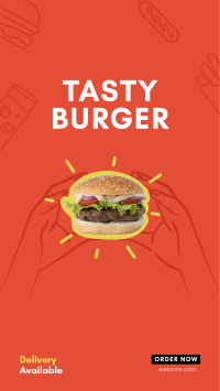 Burger Home Delivery Facebook Story