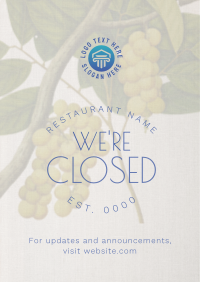 Rustic Closed Restaurant Flyer