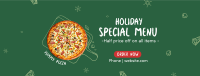 Holiday Pizza Special Facebook Cover Image Preview