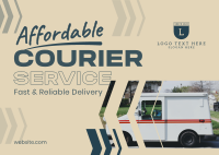 Courier Shipping Service Postcard