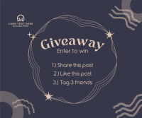 Abstract Giveaway Rules Facebook Post