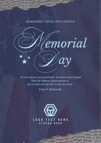 Rustic Memorial Day Poster