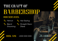 Grooming Barbershop Postcard