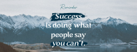 Success Motivational Quote Facebook Cover