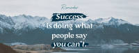 Success Motivational Quote Facebook Cover Design