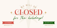 Holiday Closing Badge Twitter Post