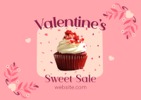 Valentines Cupcake Sale Postcard