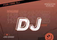 Seasoned DJ for Events Postcard Design