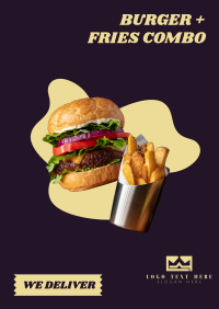 Burger Fries Poster Design