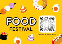 Our Foodie Fest! Postcard Design