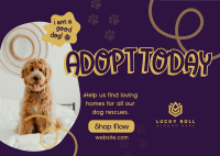 Dog Adoption Postcard