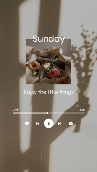 Sunday Music Player Instagram Story