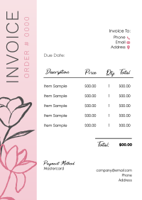 Flowers Invoice example 1