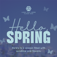 Spring Greeting Quote Linkedin Post Design