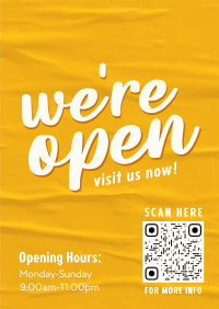 Quirky Open Now Poster