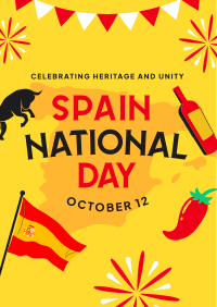 Celebrating Spanish Heritage and Unity Poster