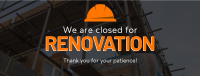 Closed for Renovation Facebook Cover Image Preview