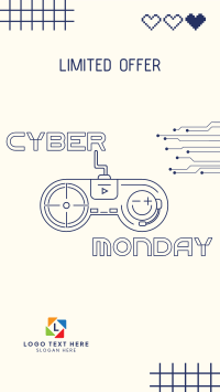 Cyber Monday Gaming Controller  Facebook Story Design