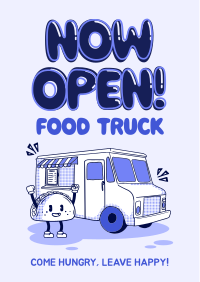 Cutesy Food Truck Mascot Flyer Design