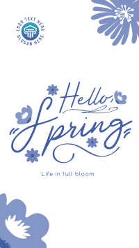 Hello Spring Greeting Facebook Story