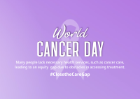 Cancer Day Ribbon Pin Postcard