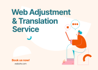 Web Adjustment & Translation Services Postcard