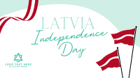 Latvia Independence Flag Animation