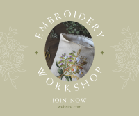 Embroidery Workshop Facebook Post