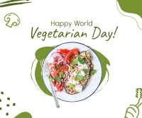 Happy Vegetarian Day! Facebook Post