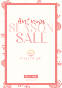 Leaves and Pumpkin Promo Sale Poster