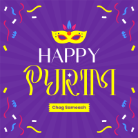 Burst Purim Festival Instagram Post Design