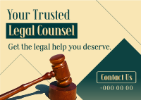 Trusted Legal Counsel Postcard Design