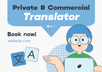 Translation Business Postcard Image Preview