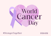 World Cancer Day Heart Postcard