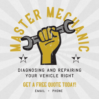 Retro Master Mechanic Instagram Post Design