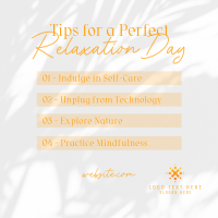 Tips for Relaxation Instagram Post