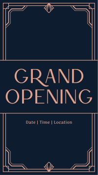 Grand Opening Art Deco Instagram Story