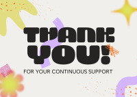 Quirky Thank You Postcard Design