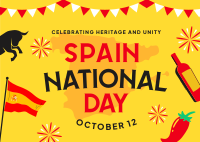 Celebrating Spanish Heritage and Unity Postcard