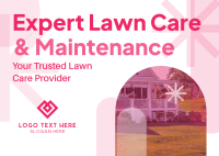 Expert Lawn Maintenance Postcard